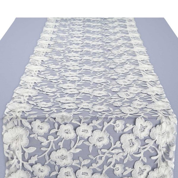 Blooming Lace Table Runner Linen Rentals Wedding Table Linen