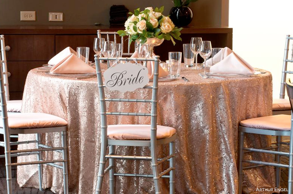 For a Cinderella-esque ball room try luscious fabrics, luxe colors, and opulent décor
