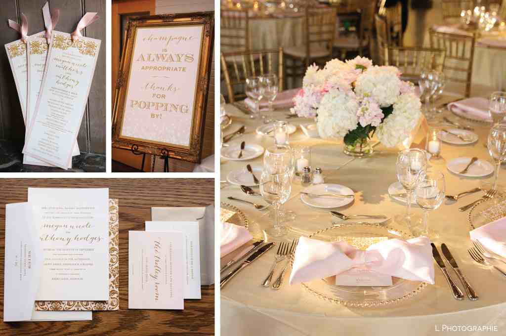Bow shaped napkins add elegance to the table decorations