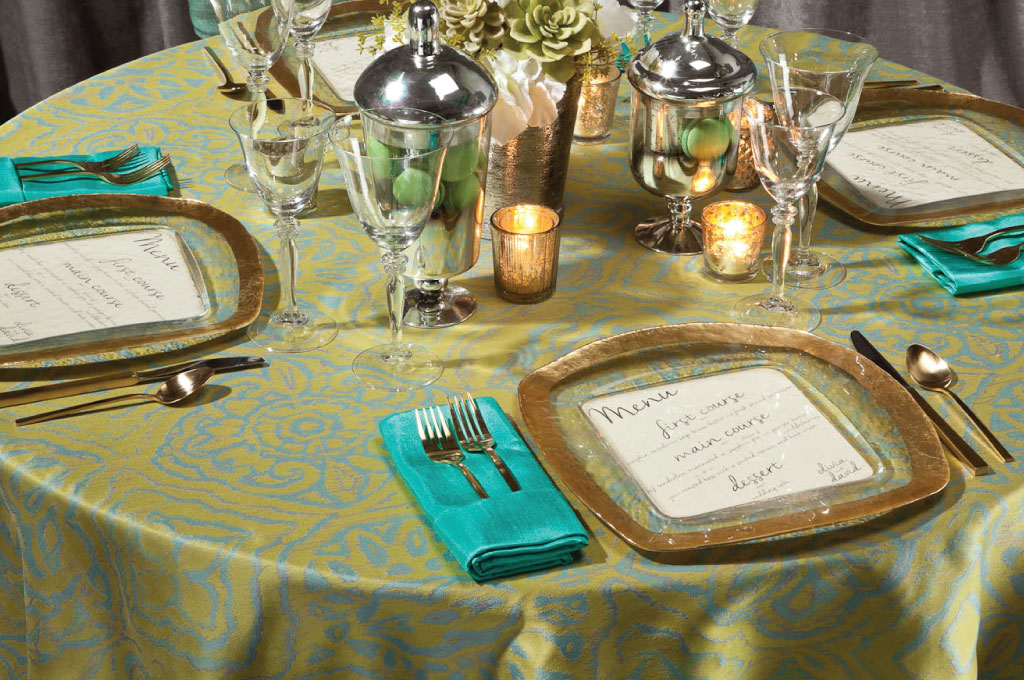 Incorporate this trendy textile into your table décor