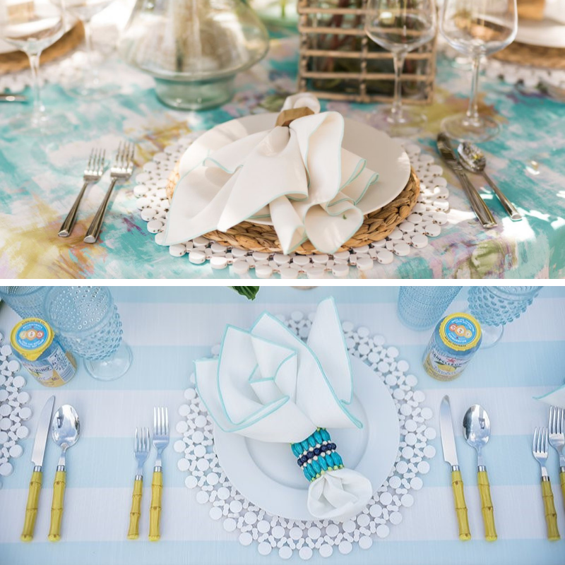 place setting with chargers